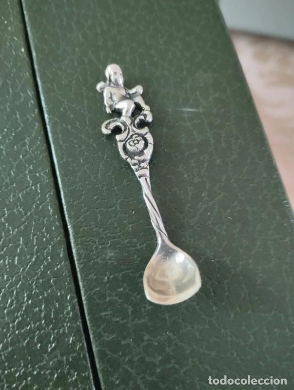 Antig&uuml;edades: Cuchara de plata 0.925 con angelote. - Foto 7