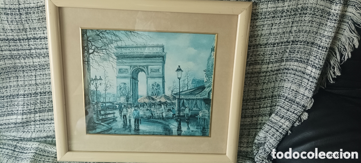 Antig&uuml;edades: Cuadro Arco de triunfo Paris lamina Brunnet