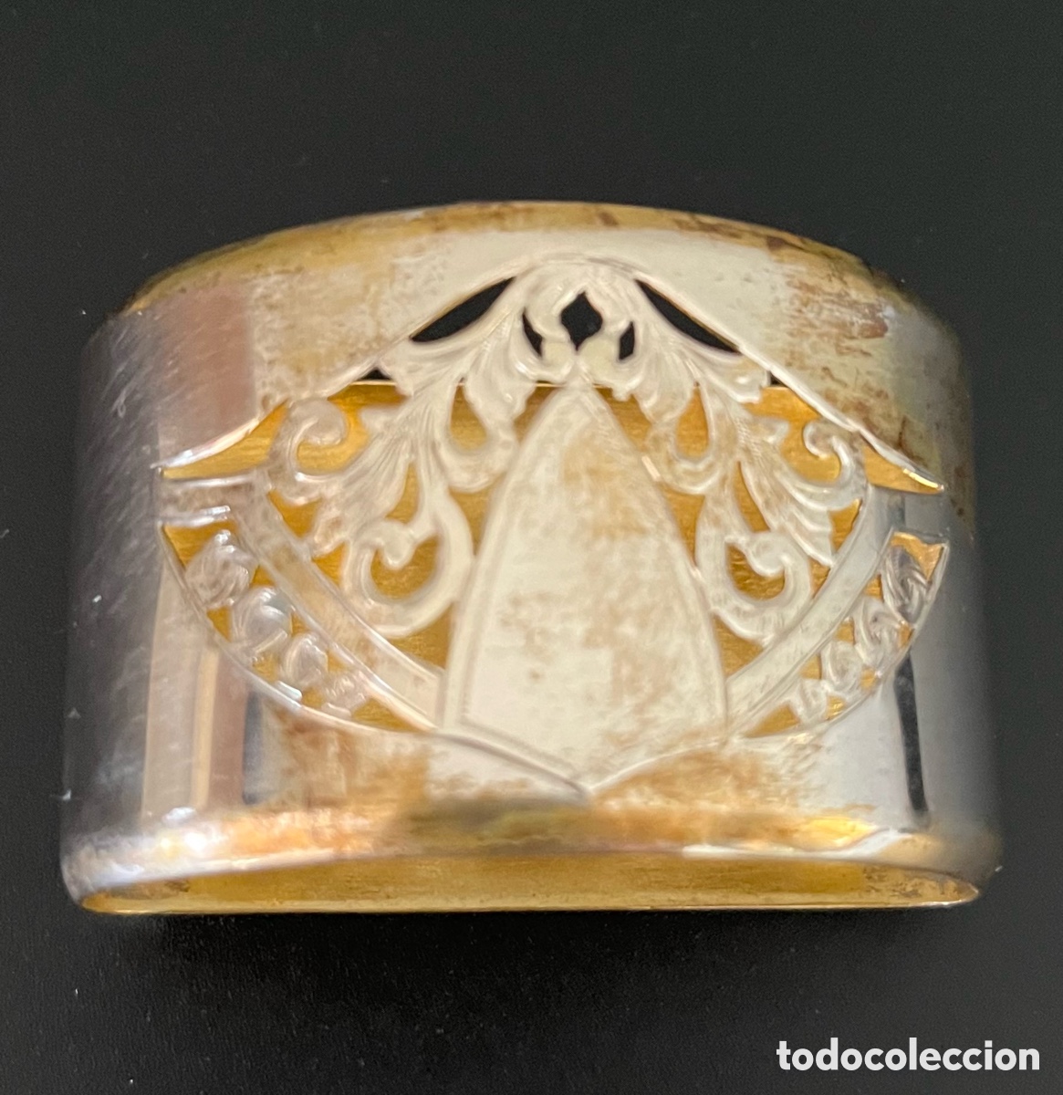 Antig&uuml;edades: Antiguo servilletero plata 800 (v&eacute;rmelo)