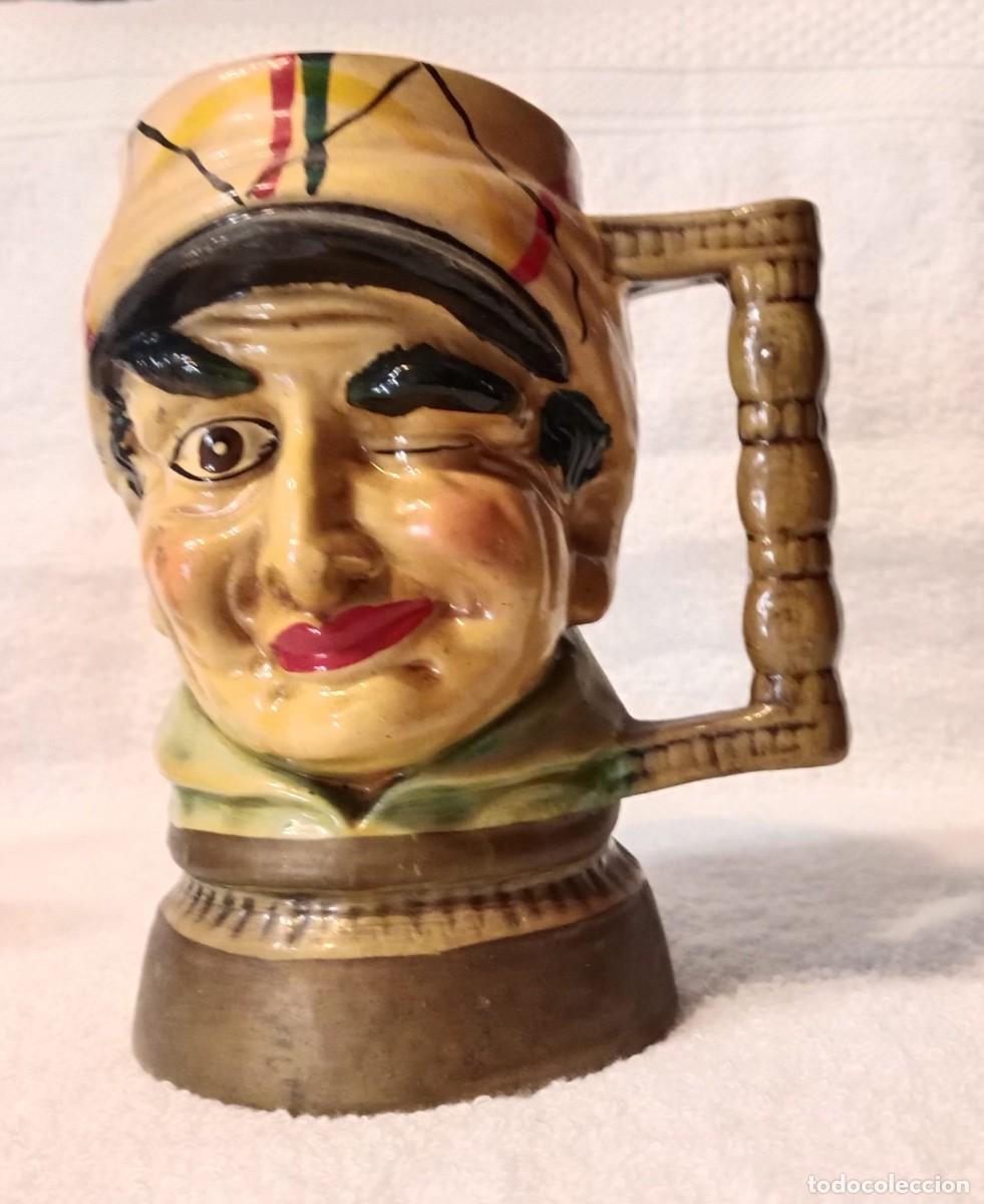 Antig&uuml;edades: ANTIGUA JARRITA, DE CERAMICA, PINTADA, 13x13 cm con asa