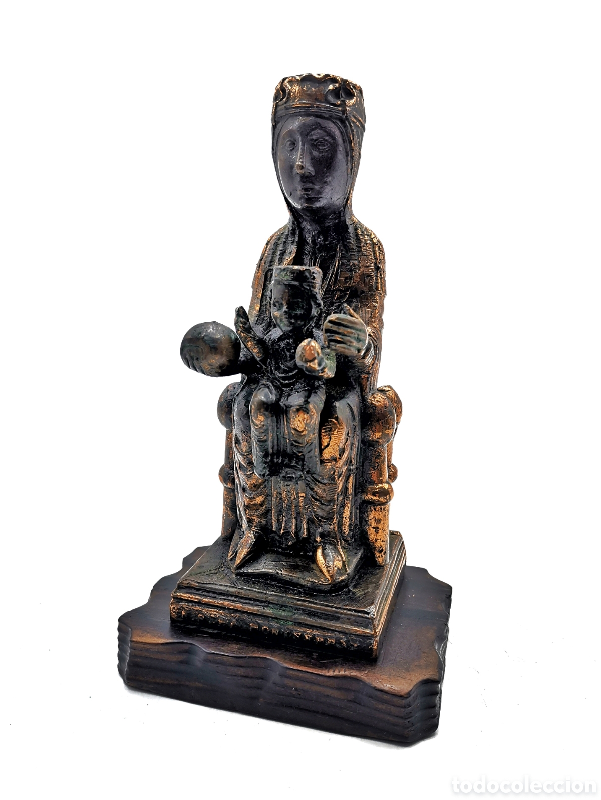 Antiquit&auml;ten: MAGN&Iacute;FICA FIGURA RELIGIOSA VIRGEN DE MONTSERRAT BRONCE