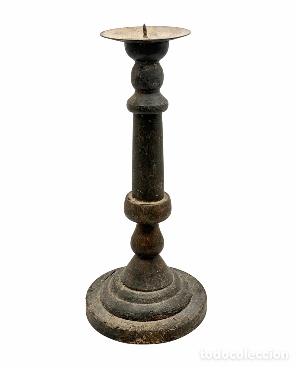 Antig&uuml;edades: Antiguo Candelabro Barroco de Madera