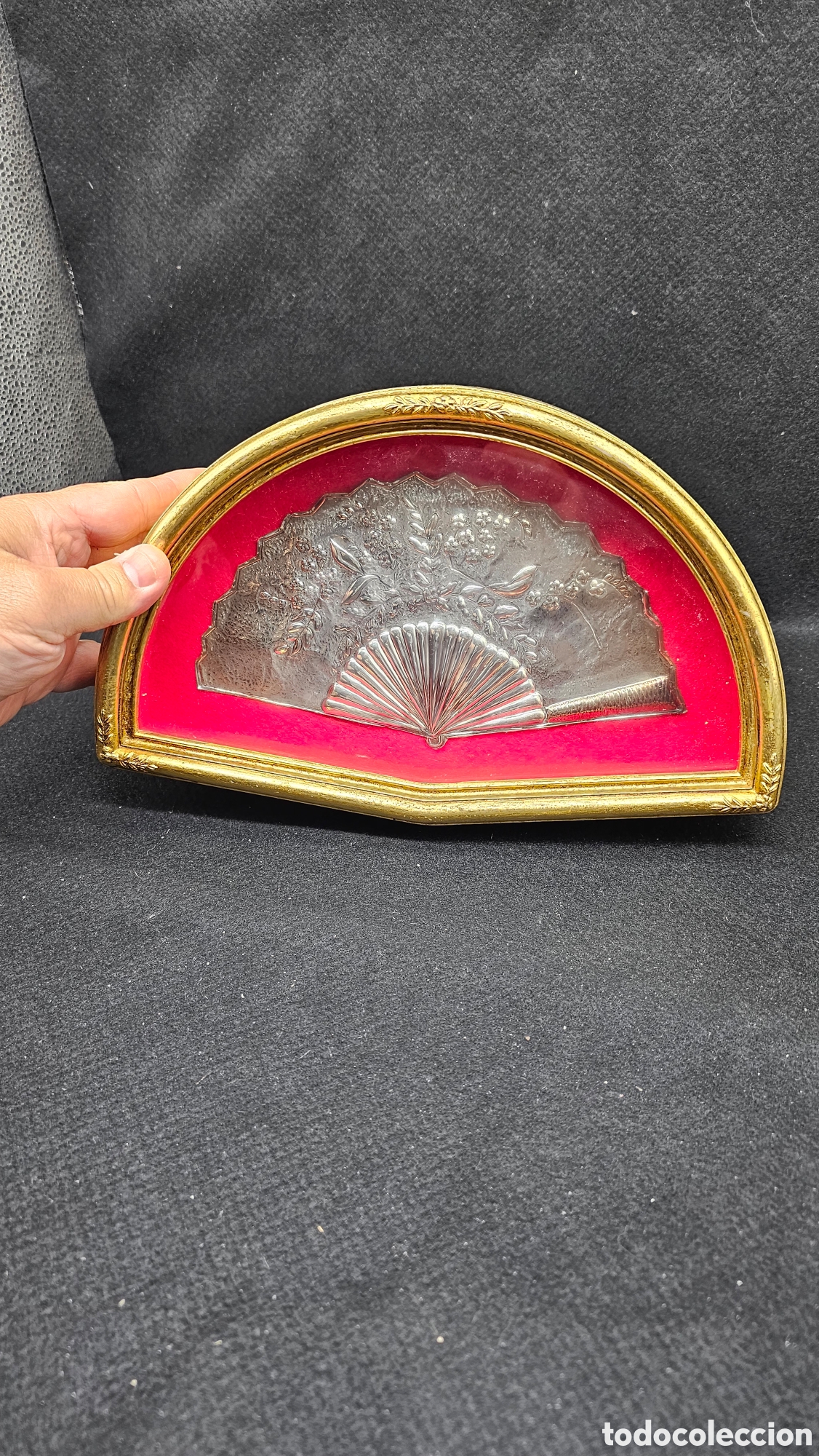 Antiques: Abanico de plata de ley
