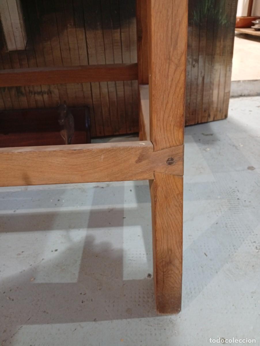 Antig&uuml;edades: Mesa tocinera r&uacute;stica antigua de grandes dimensiones. - Foto 11