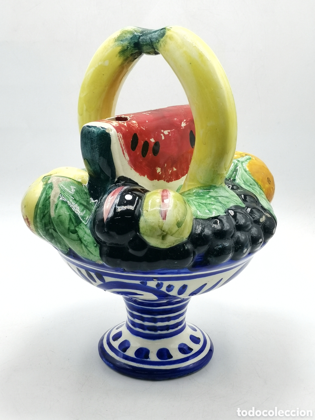 Antig&uuml;edades: ORIGINAL BOTIJO ANTIGUO DE CER&Aacute;MICA CON FORMA DE FRUTERO