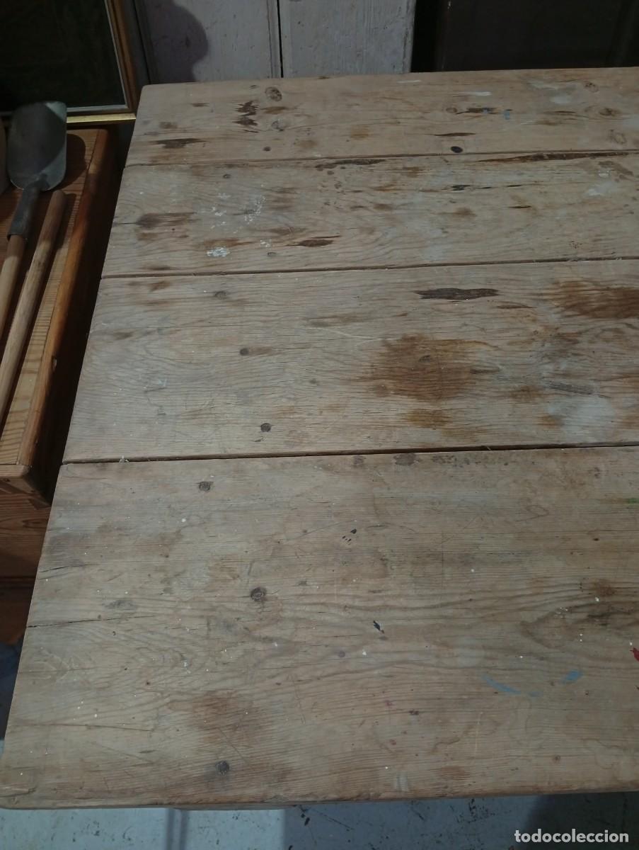 Antig&uuml;edades: Mesa rustica de grandes dimensiones. Siglo XIX. - Foto 5