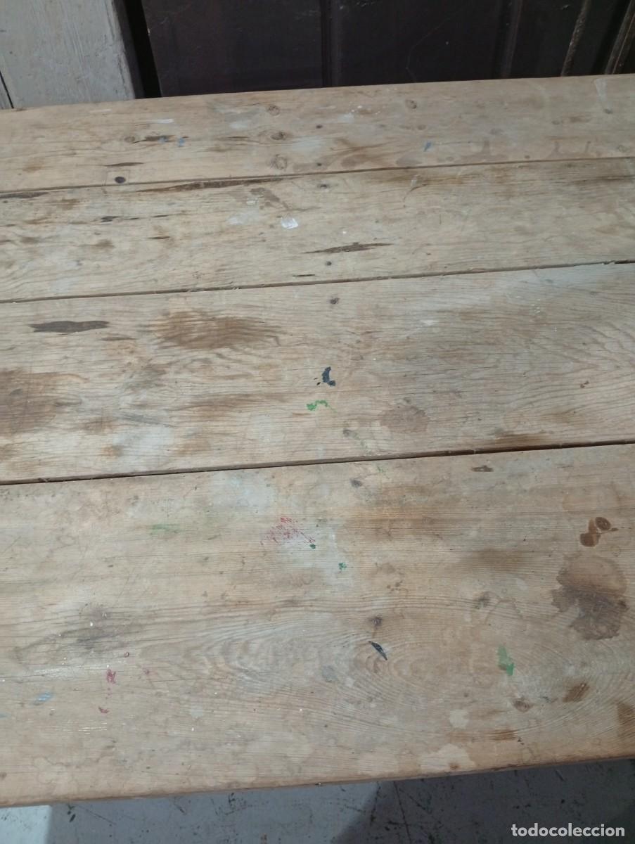 Antig&uuml;edades: Mesa rustica de grandes dimensiones. Siglo XIX. - Foto 6