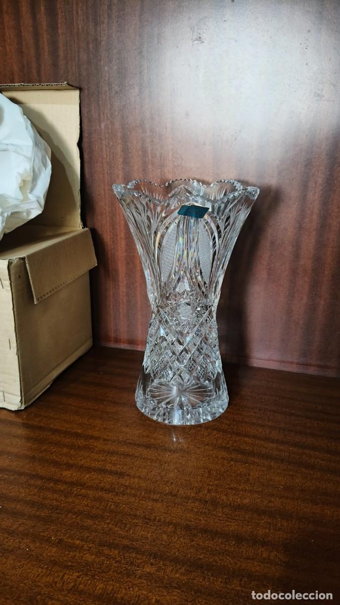 Antig&uuml;edades: Vase cristal de boh&egrave;me violetta neuf 4 kilo