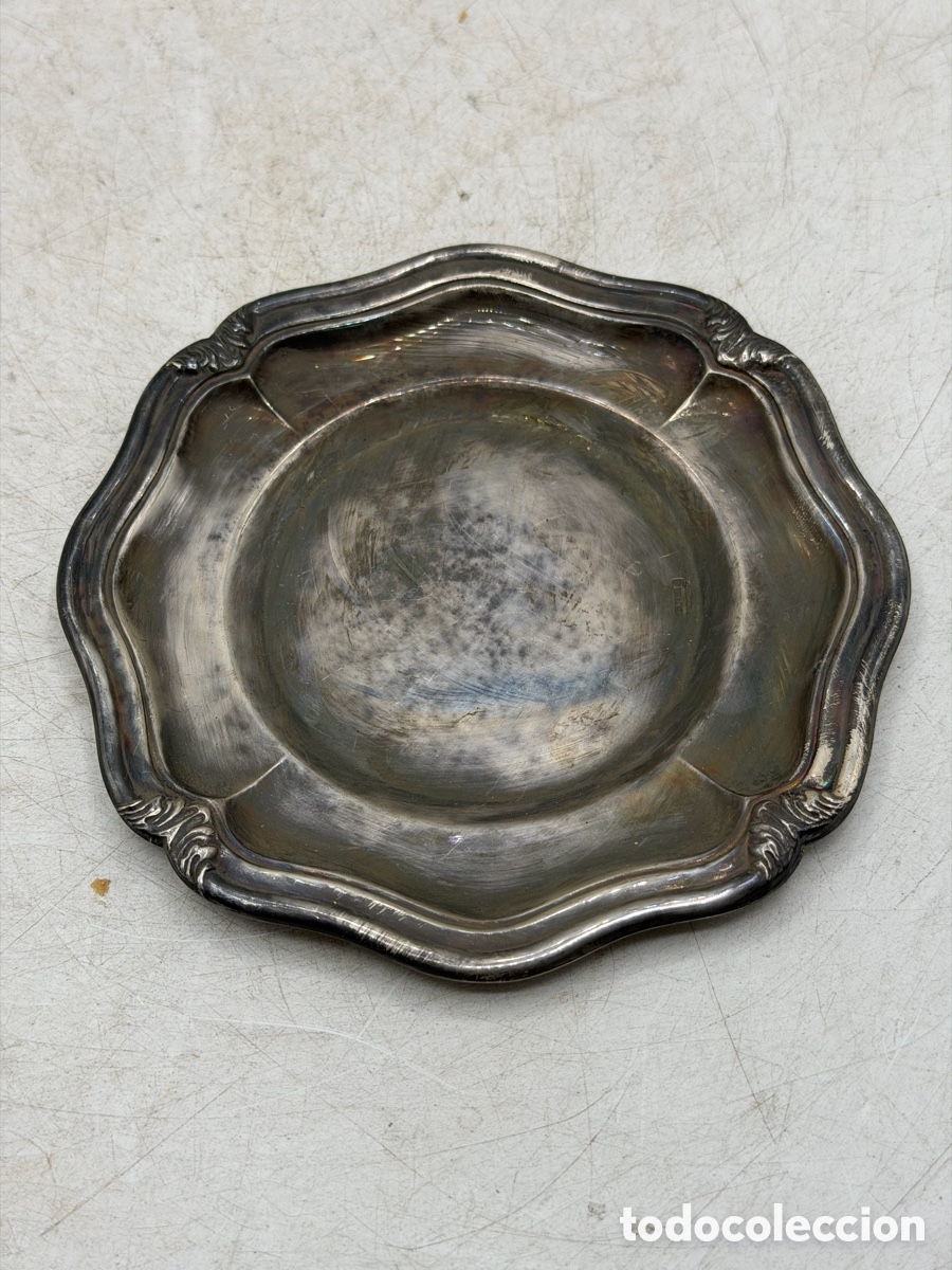 Antig&uuml;edades: Antigua Bandeja Plateada - Foto 4