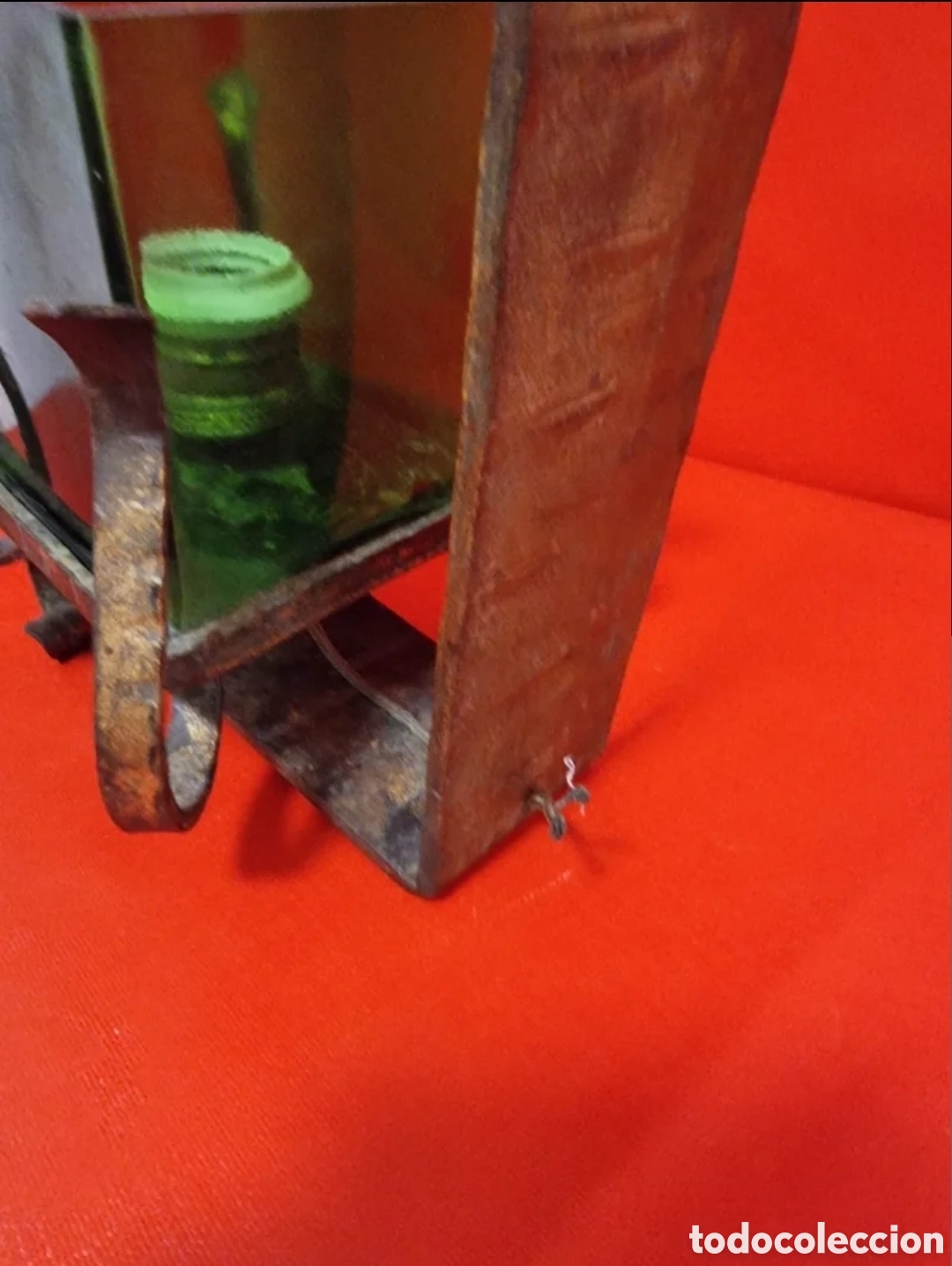 Antig&uuml;edades: Aplique de pared estilo rustico, con cristal verde - Foto 10