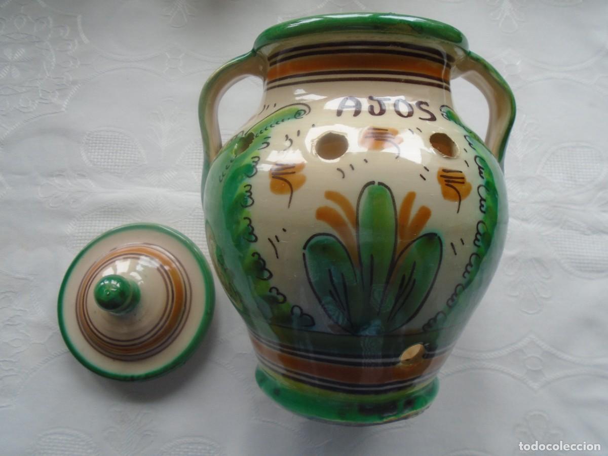 Antiques: ORZA DE CER&Aacute;MICA DE PUENTE DEL ARZOBISPO PARA AJOS. DE ENCARGO. SIN MARCAS.