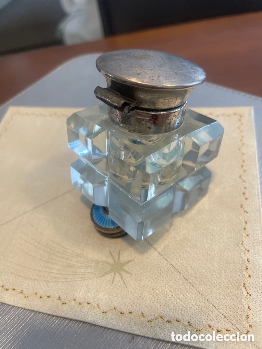 Antig&uuml;edades: Antiguo tintero cristal de roca - Foto 6