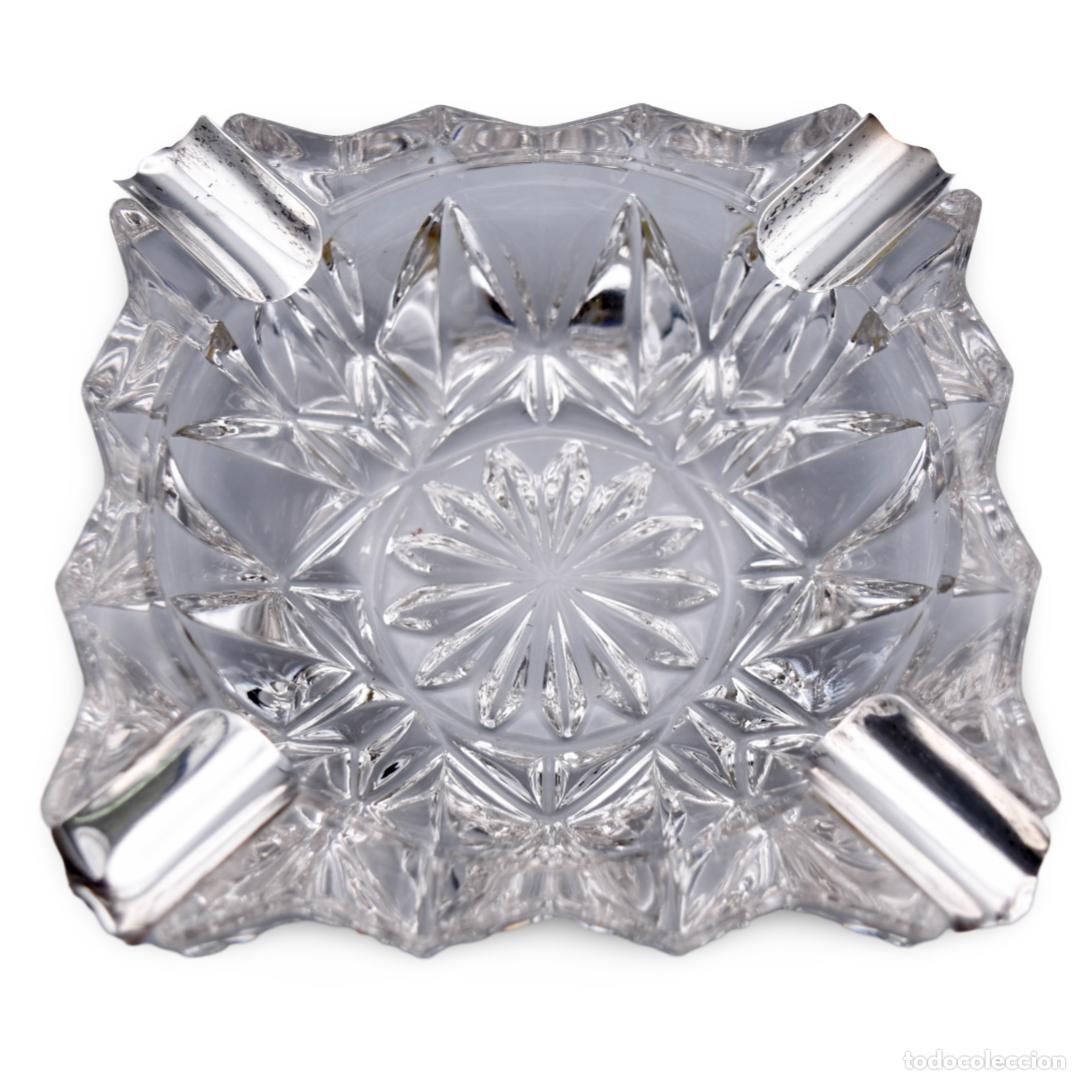 Antiques: Cenicero de plata y cristal
