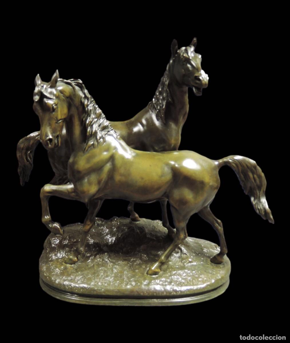 Antig&uuml;edades: CALAMINA PAREJA DE CABALLOS CH VALTON Y A BARYE