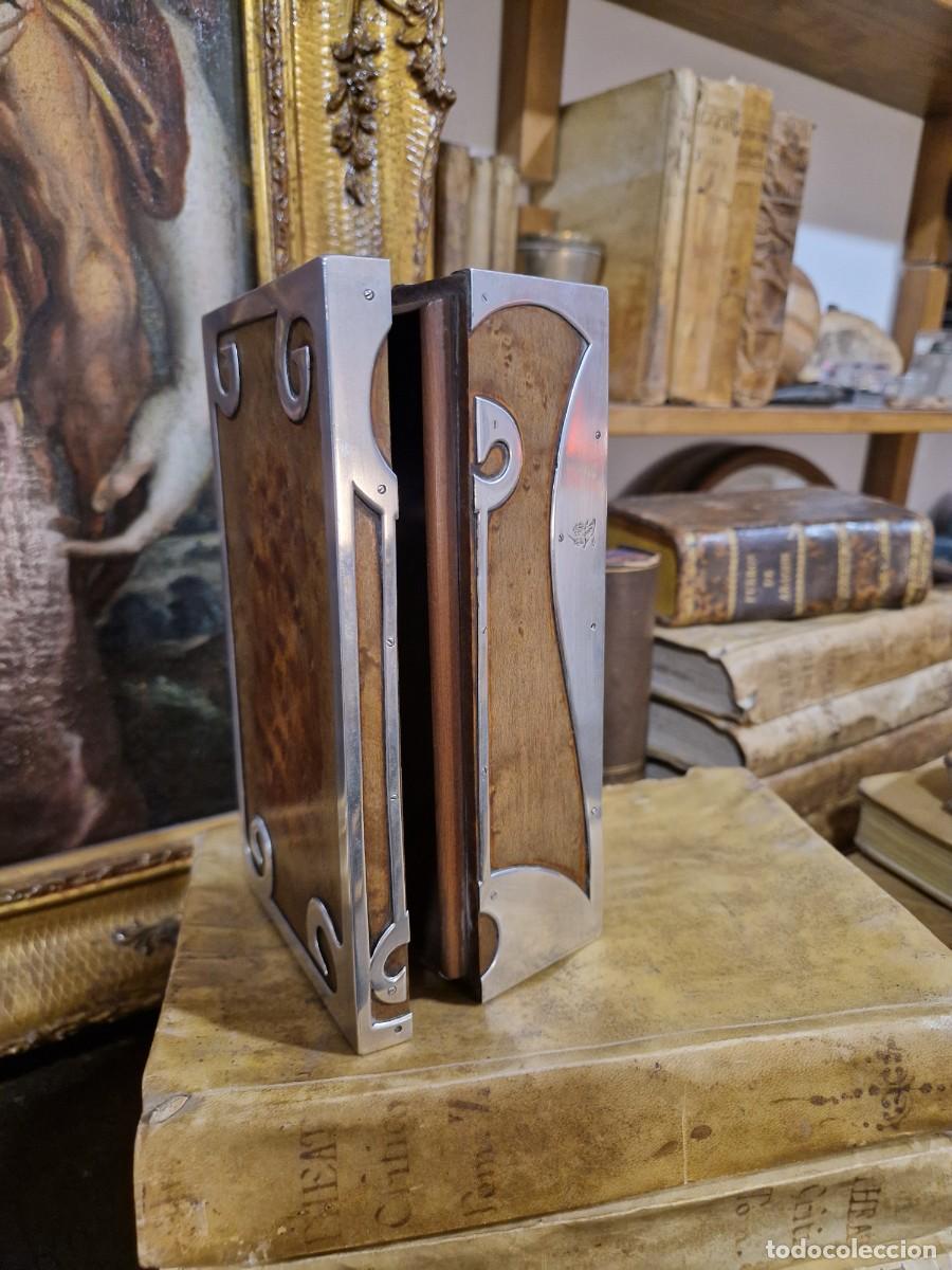 Antig&uuml;edades: Caja de Georg Adam Scheid. Plata y madera. - Foto 4