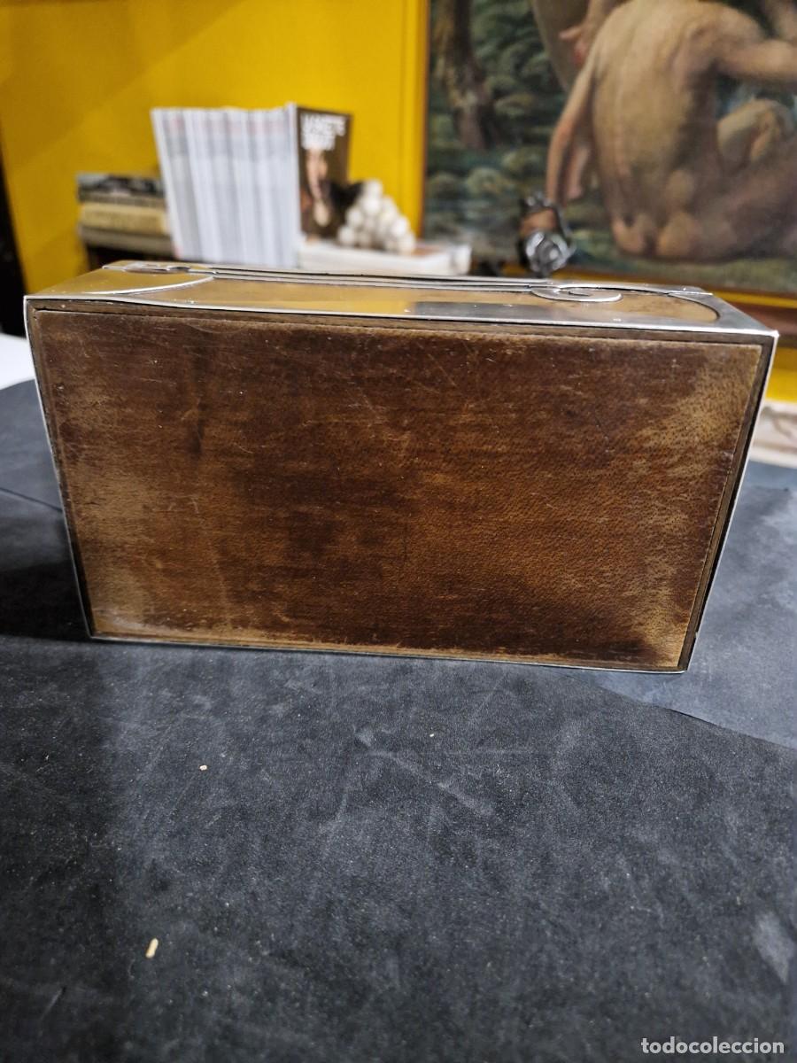 Antig&uuml;edades: Caja de Georg Adam Scheid. Plata y madera. - Foto 12