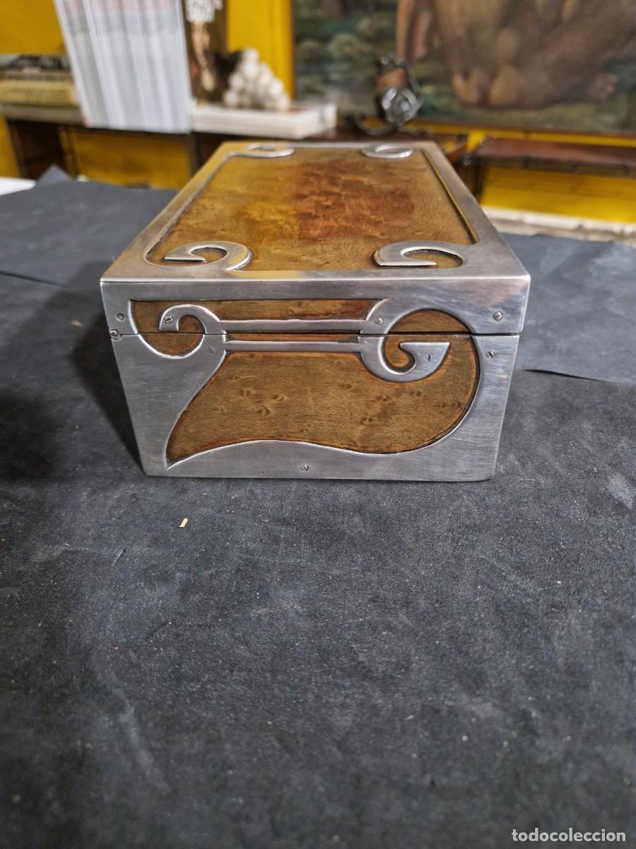 Antig&uuml;edades: Caja de Georg Adam Scheid. Plata y madera. - Foto 13