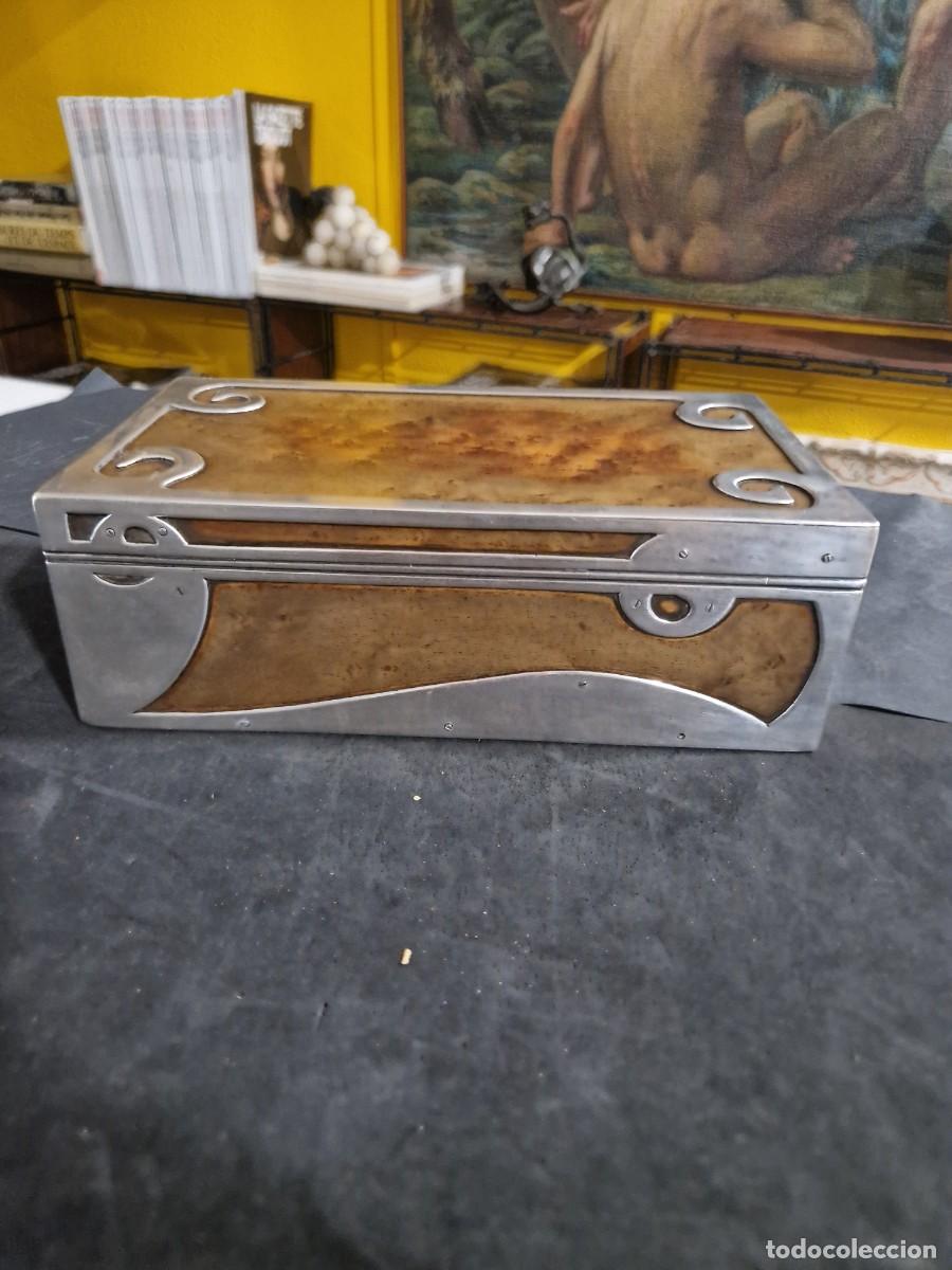Antig&uuml;edades: Caja de Georg Adam Scheid. Plata y madera. - Foto 14