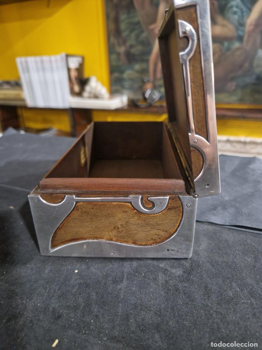 Antig&uuml;edades: Caja de Georg Adam Scheid. Plata y madera. - Foto 16