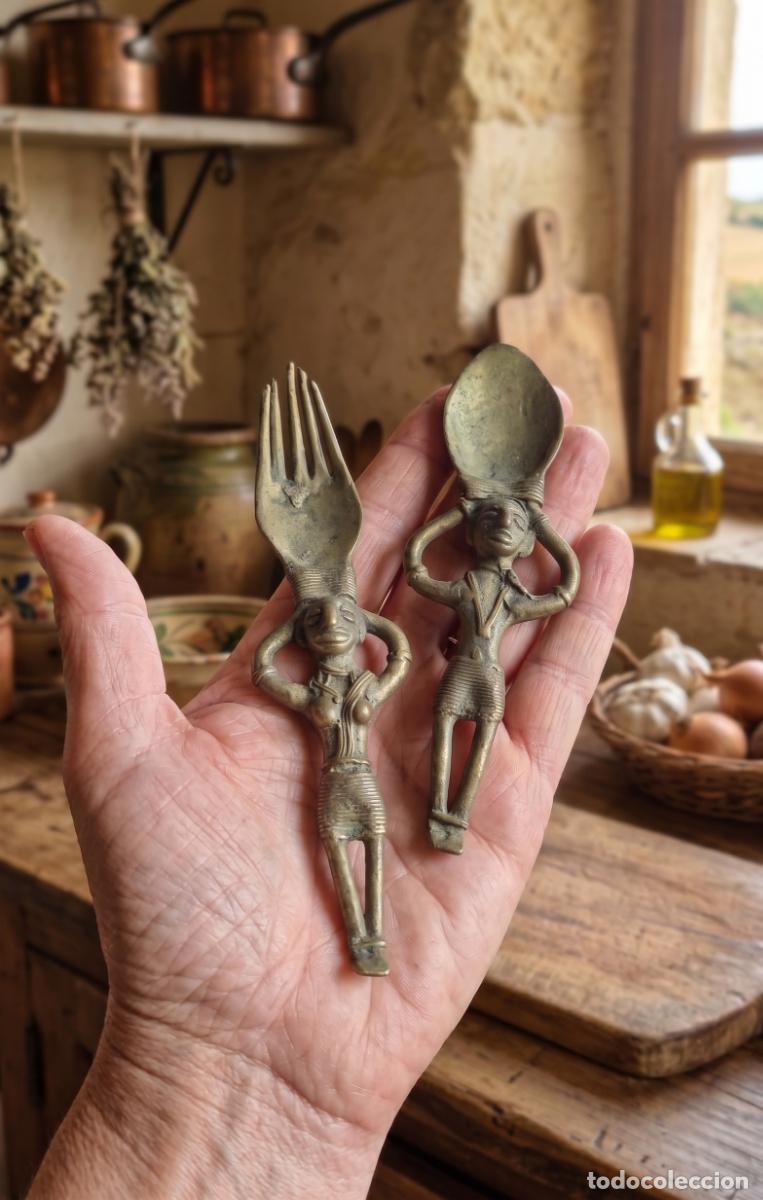 Antig&uuml;edades: Cubiertos antiguos Dhokra, India - Foto 1