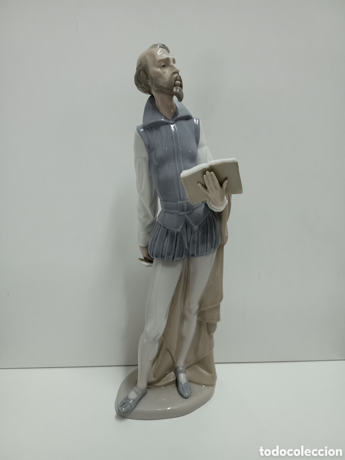 Antig&uuml;edades: FIGURA PORCELANA NAO DE LLADR&Oacute; N&ordm; COLECCI&Oacute;N 10305 DON QUIJOTE DESAFIANTE DE LA MANCHA CERVANTES