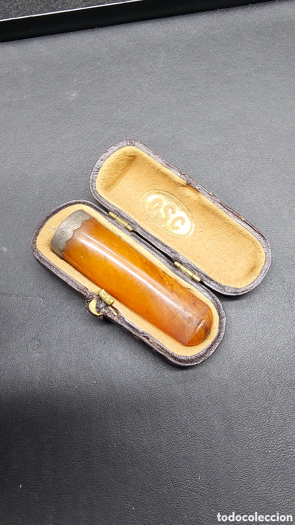 Antiques: Antigua boquilla de plata de ley contrastada