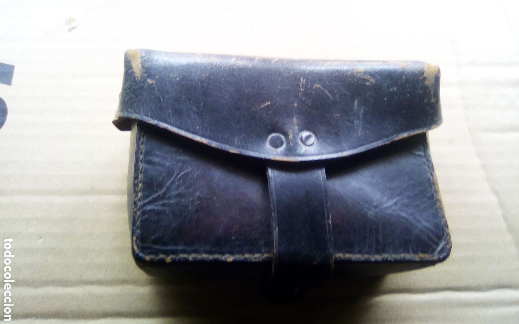 Antiques: Cartuchera de cintur&oacute;n de la guerra civil de Espa&ntilde;a. 1936-1939. De cuero, en buen estado.