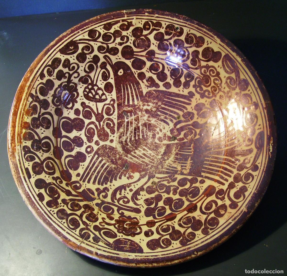 Antig&uuml;edades: GRAN Y ROTUNDO PLATO CER&Aacute;MICA REFLEJOS DE MANISES XVIII
