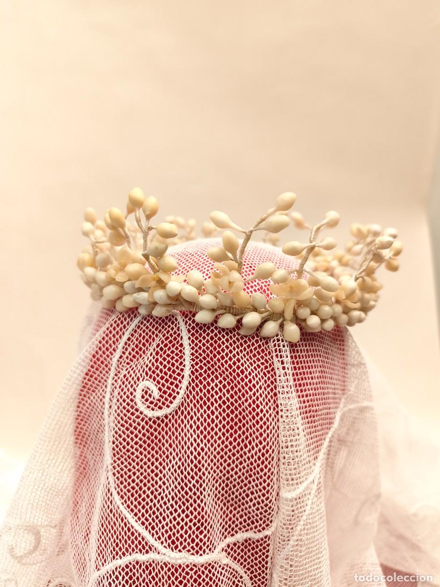 Antig&uuml;edades: TIARA-CORONA CERA FORES DE AZAHAR NOVIA PRINCIPIOS S.XX