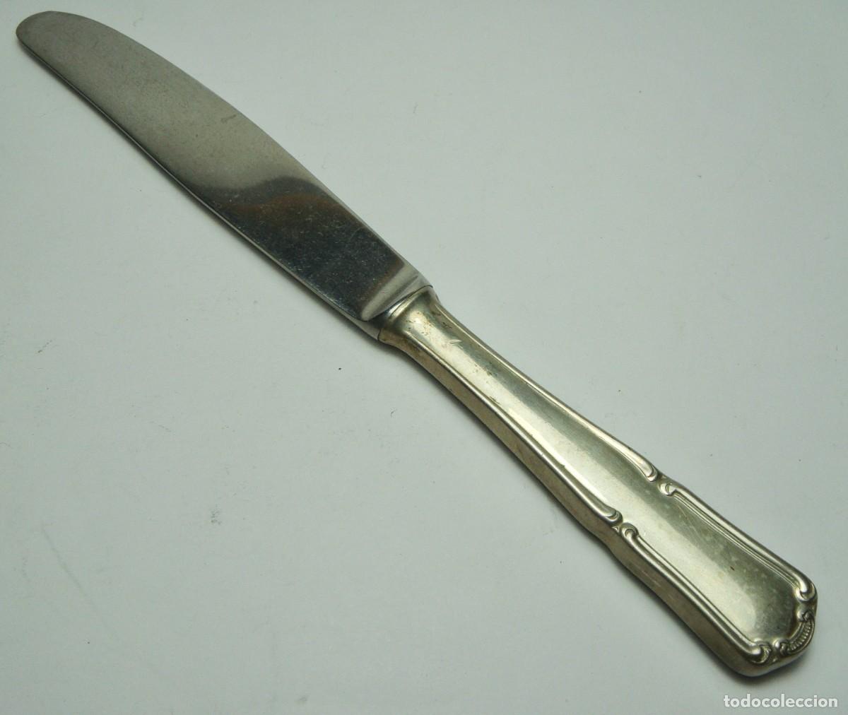 Antig&uuml;edades: Cuchillo antiguo con mango de plata moldurada &middot; ca. 1900&ndash;1930 - Foto 1
