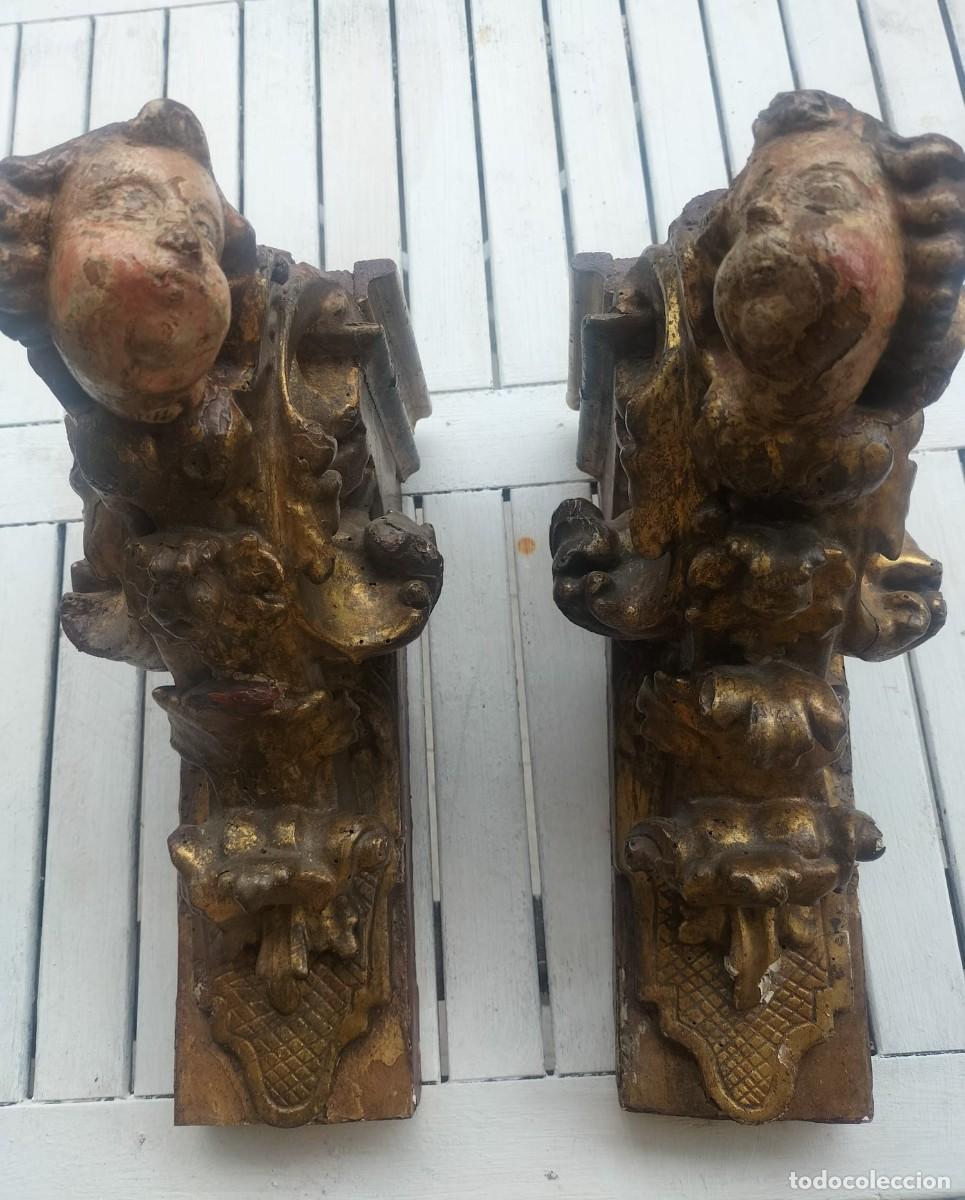 Antig&uuml;edades: Pareja de m&eacute;nsulas barrocas - Foto 4