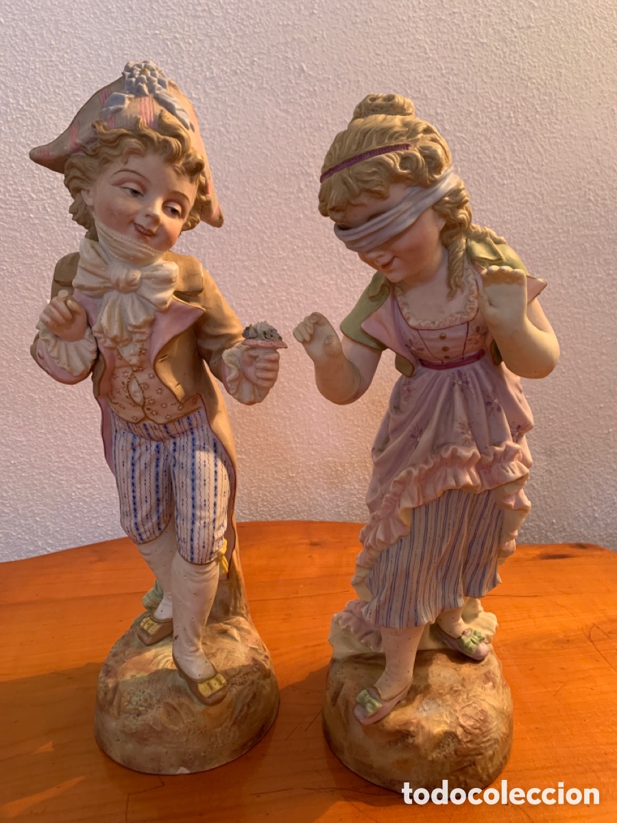Antig&uuml;edades: Pareja de biscuits franceses