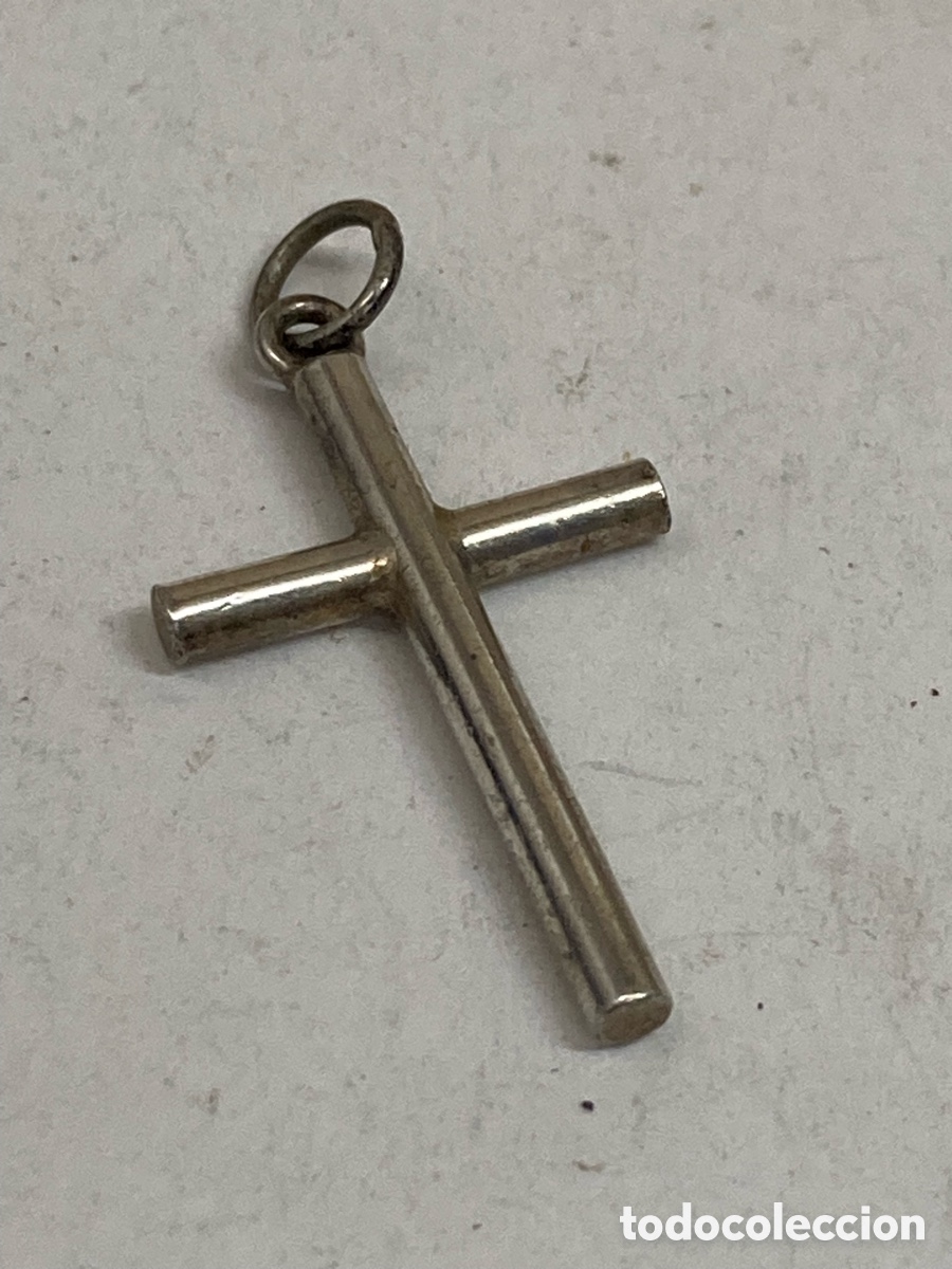 Antig&uuml;edades: Cruz de plata religiosa C586 - Foto 1