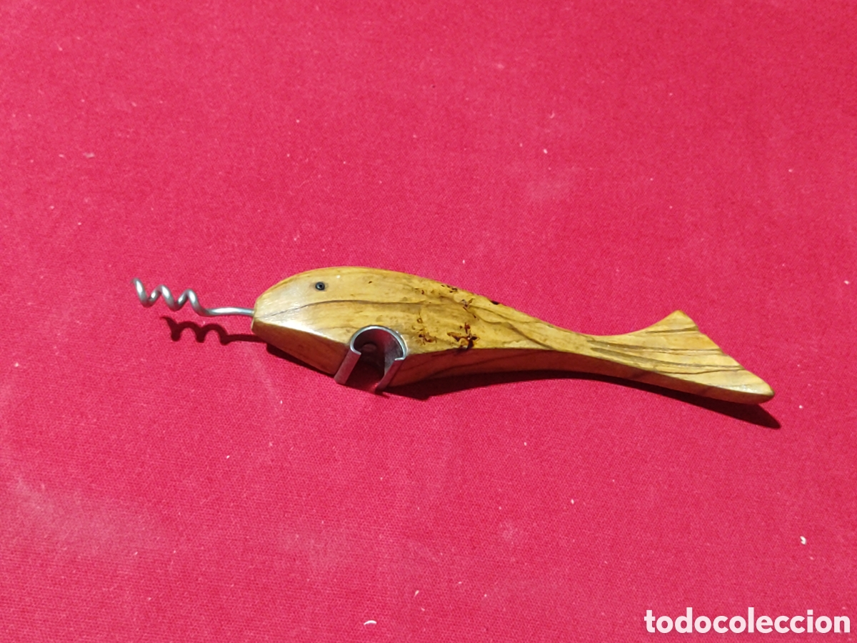 Antig&uuml;edades: Sacacorchos de metal y madera a&ntilde;os 70