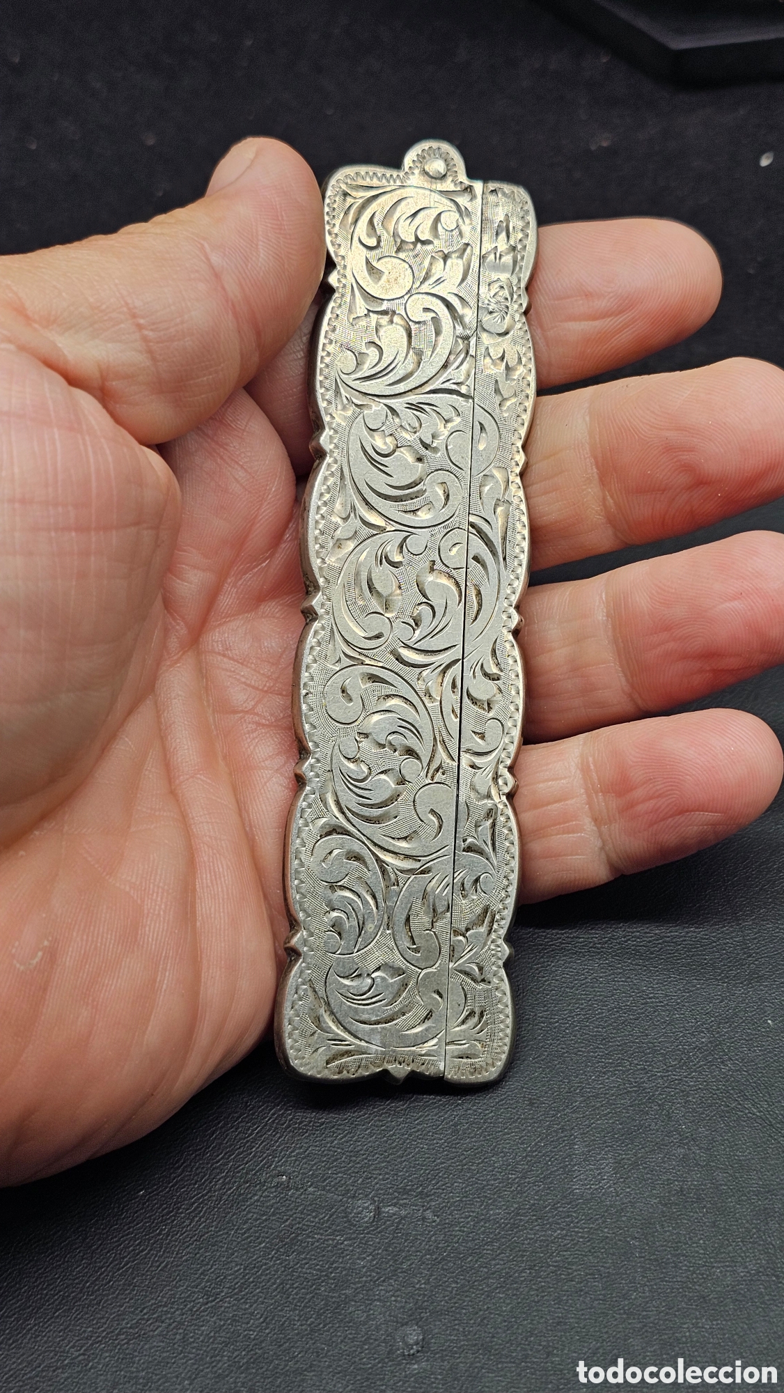 Antiques: Antiguo peine de plata de contrastada 835