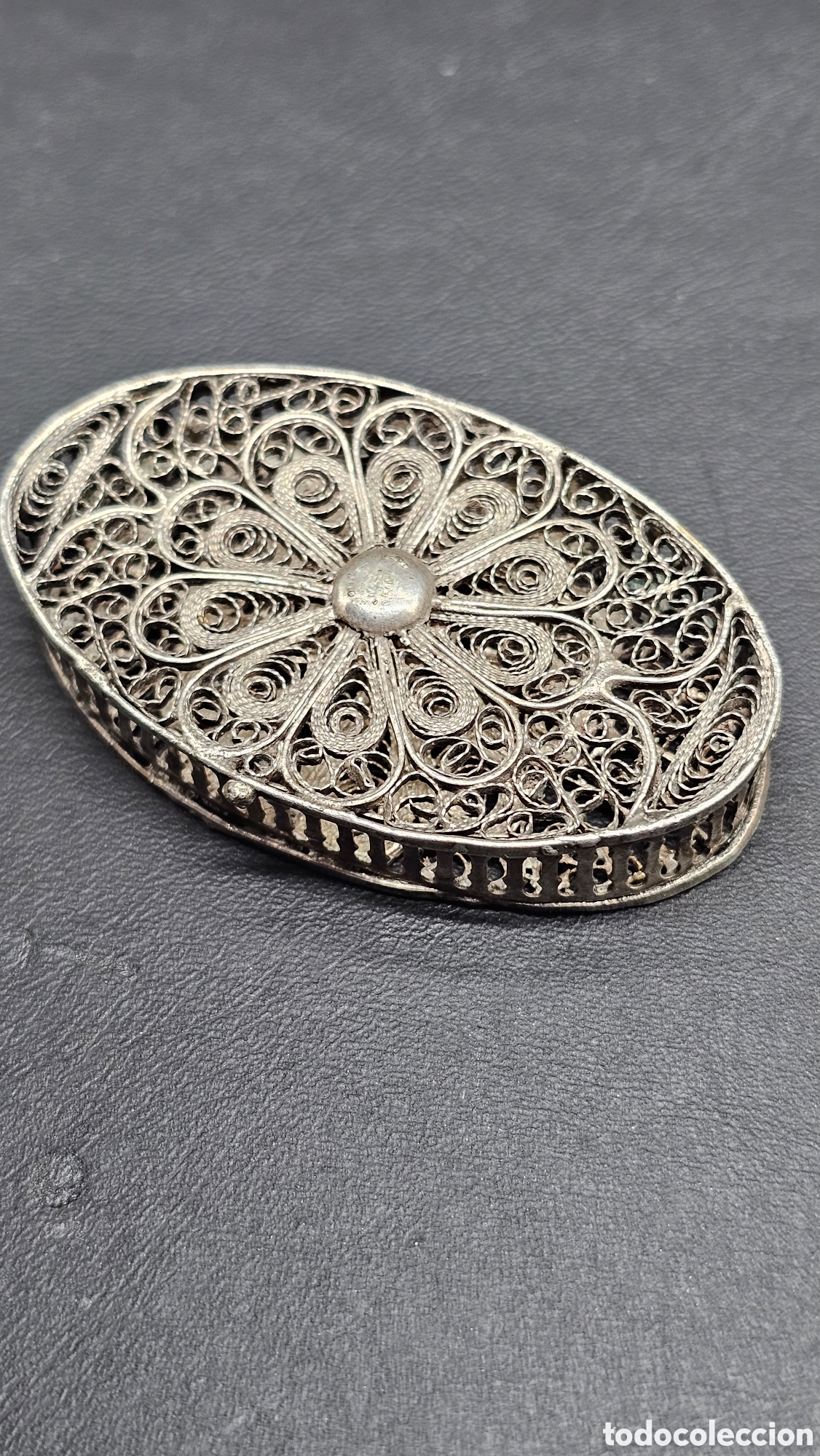 Antiques: Preciosa cajita de plata de ley