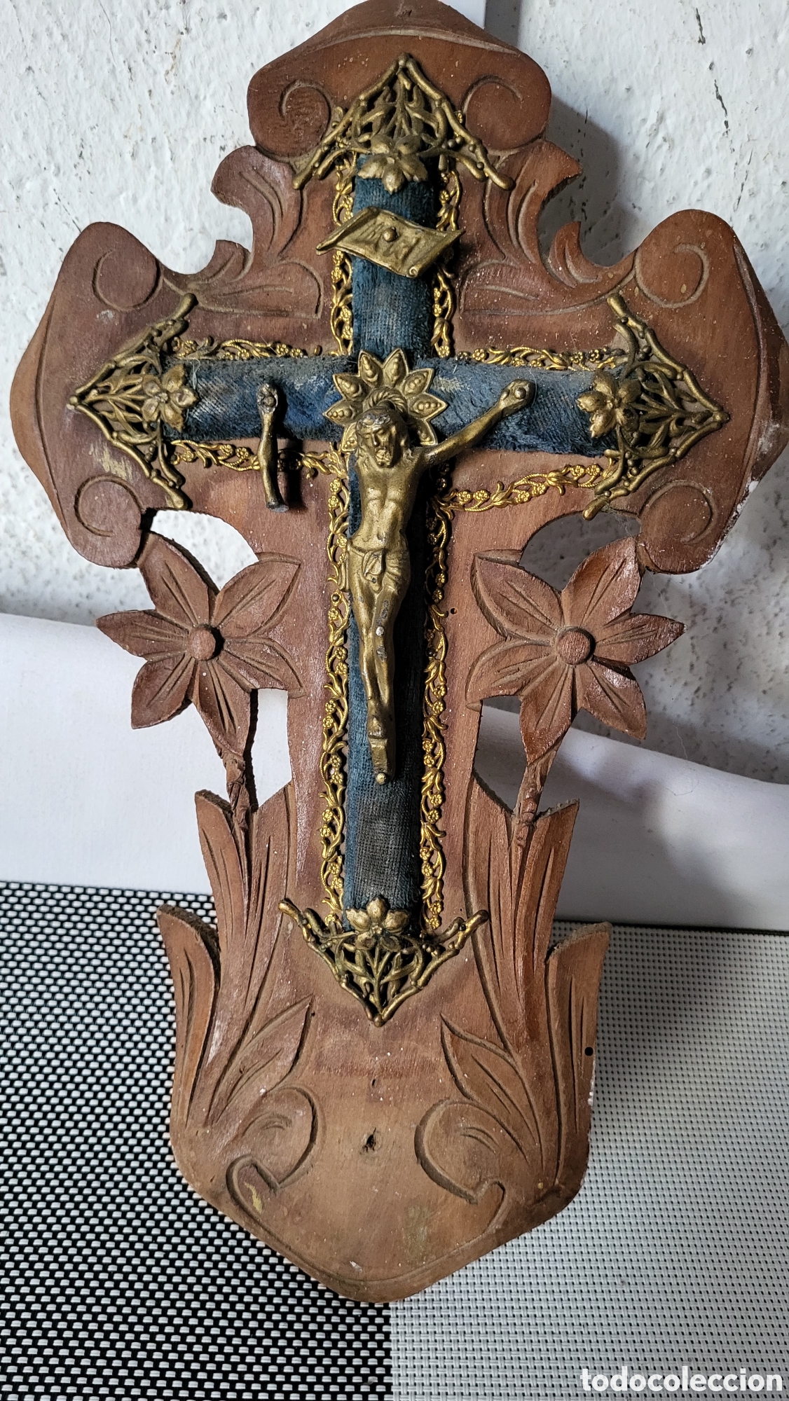 Antig&uuml;edades: Crucifijo Religioso madera - Foto 2