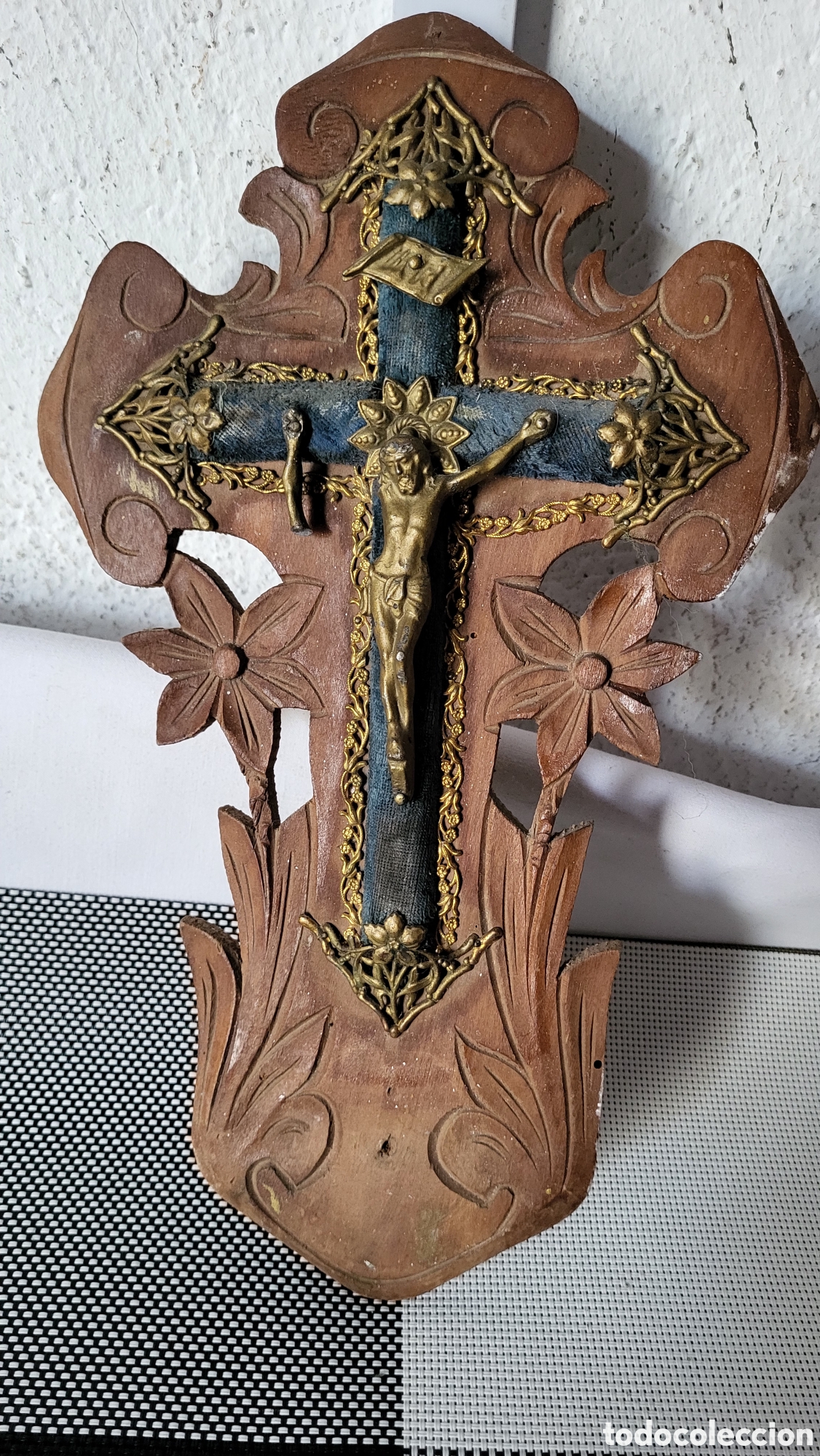 Antig&uuml;edades: Crucifijo Religioso madera - Foto 3