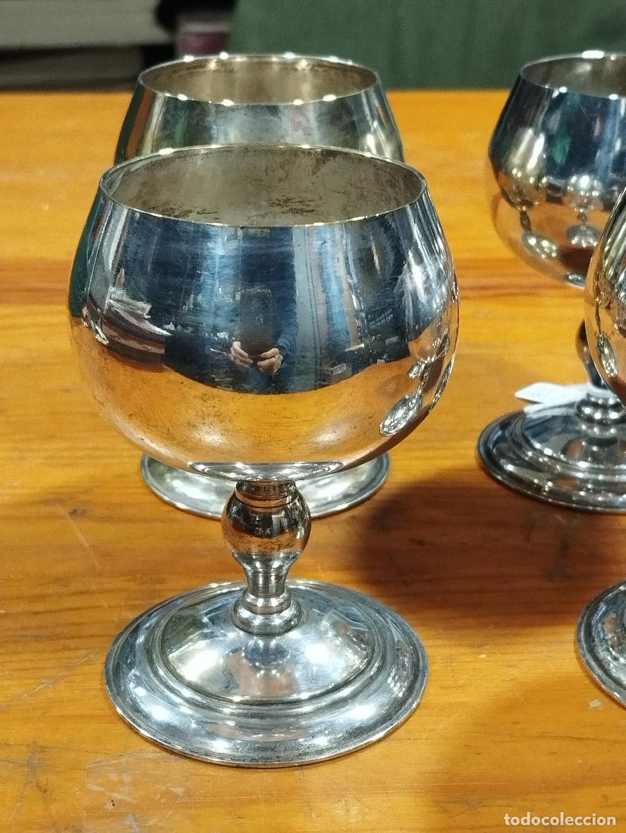 Antig&uuml;edades: SEIS 6 COPAS VISIVE EPB DE ALPACA PLATEADAS. - Foto 2