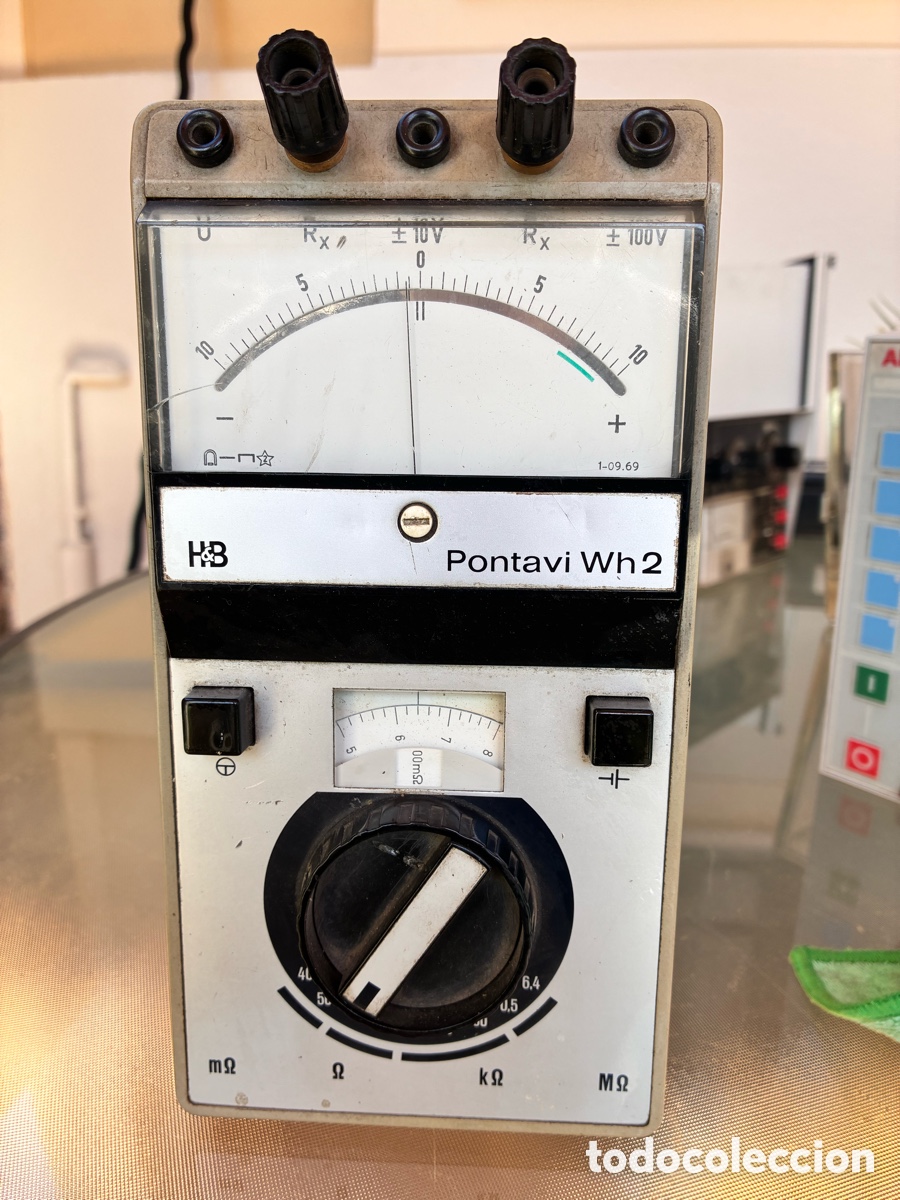 Antig&uuml;edades: medidor de resistencia industrial Hartmann & Braun Pontavi Wh2