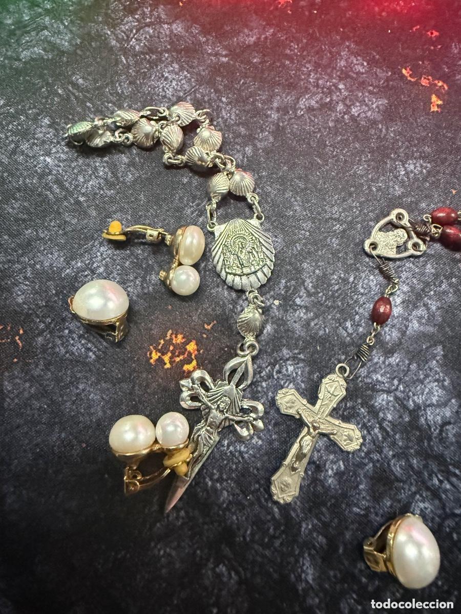 Antiques: Lote rosarios antiguos + perlas + recuerdo F&aacute;tima + piezas vintage ✨