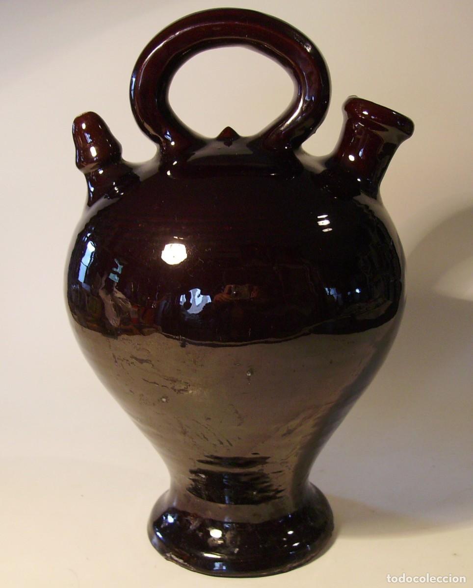 Antig&uuml;edades: ROTUNDO BOTIJO CER&Aacute;MICA CATALANA DE OLOT XIX &ndash; XX