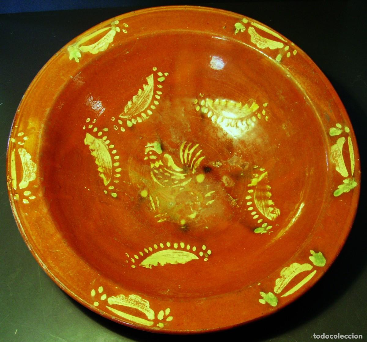 Antiquit&eacute;s: GRAN PLATO CER&Aacute;MICA CATALANA DE LA BISBAL XIX