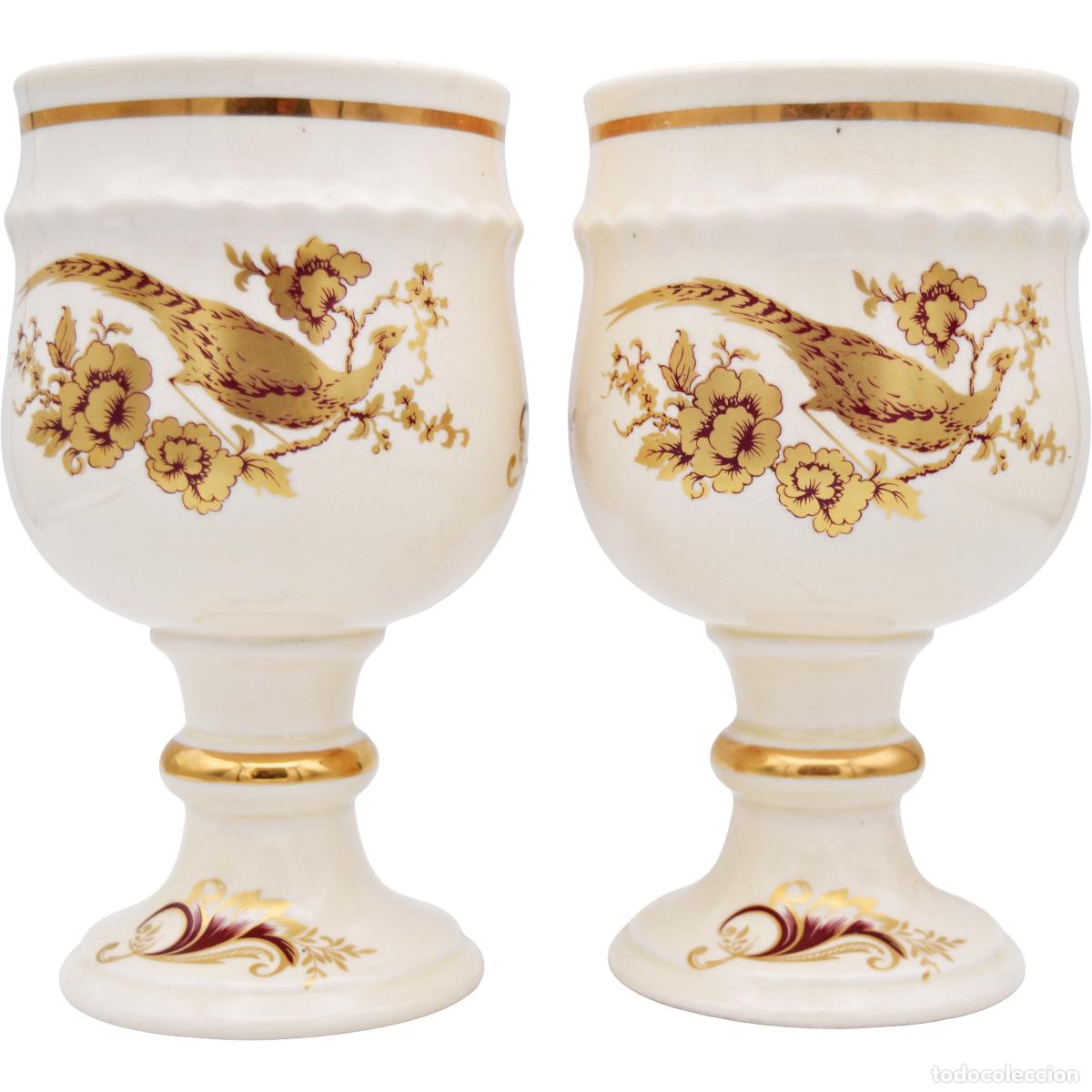Antiques: Copas de porcelana inglesa - Palissy - Royal Worcester