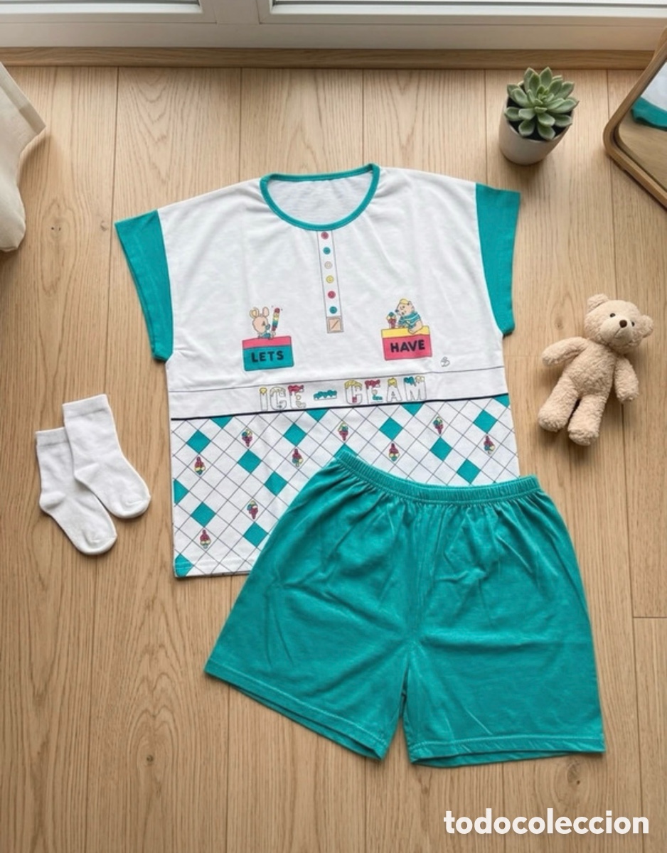 Antig&uuml;edades: Pijama Vintage DUFFI Retro - Nuevo en su caja original - Talla 12