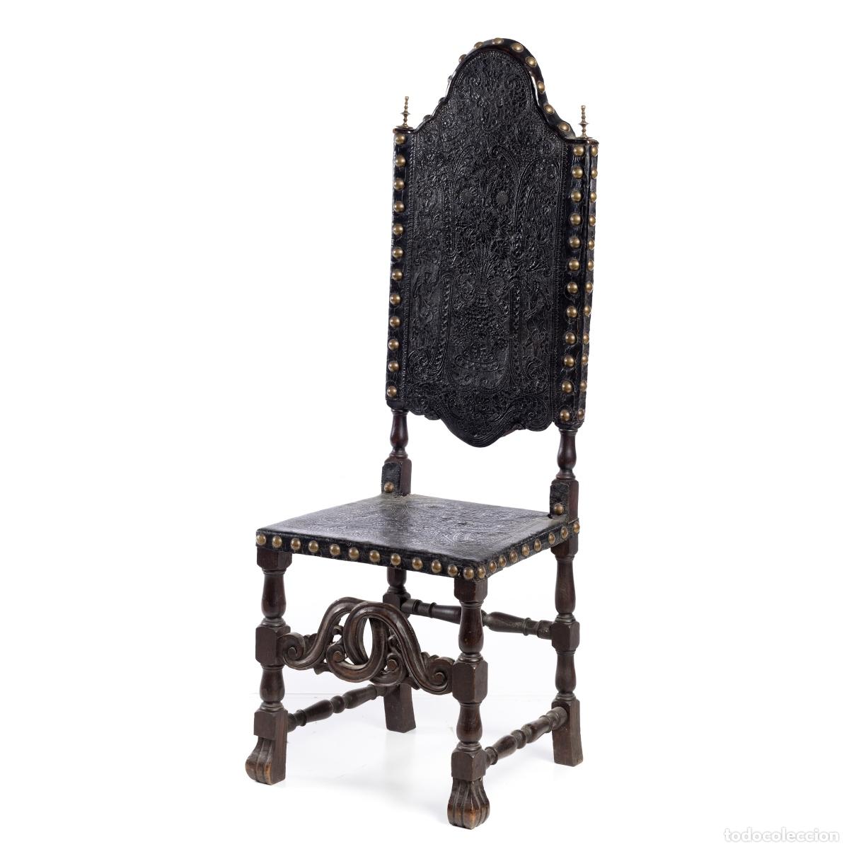 Antiquit&eacute;s: Silla de respaldo alto - siglo XIX
