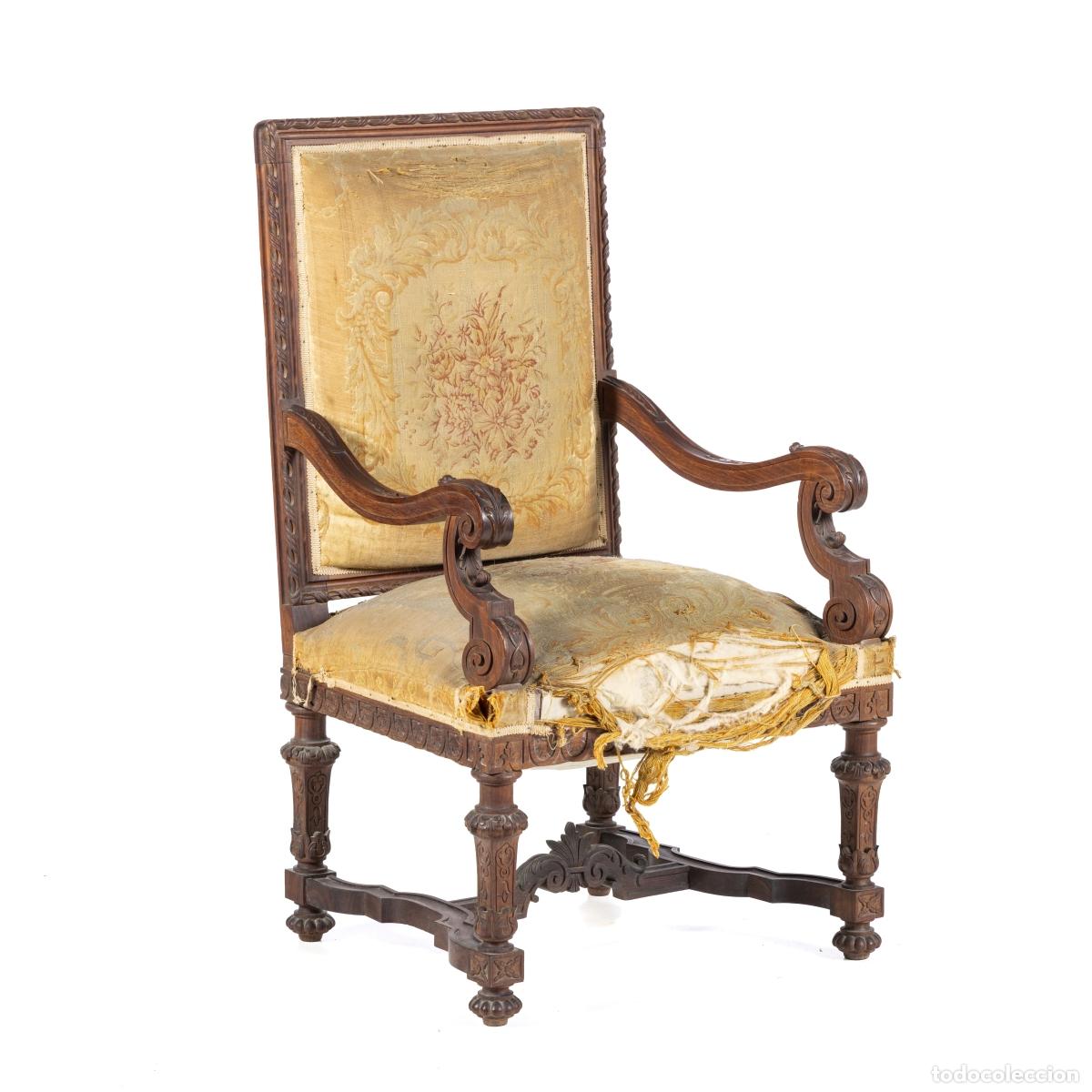 Antig&uuml;edades: Sill&oacute;n de palisandro - siglo XIX - Foto 1