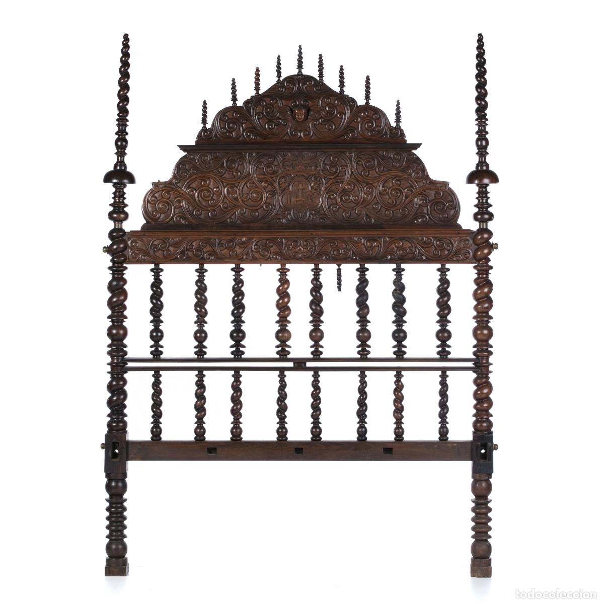 Antiquit&auml;ten: Cama de encaje de bolillos hecha de palisandro - siglo XVII