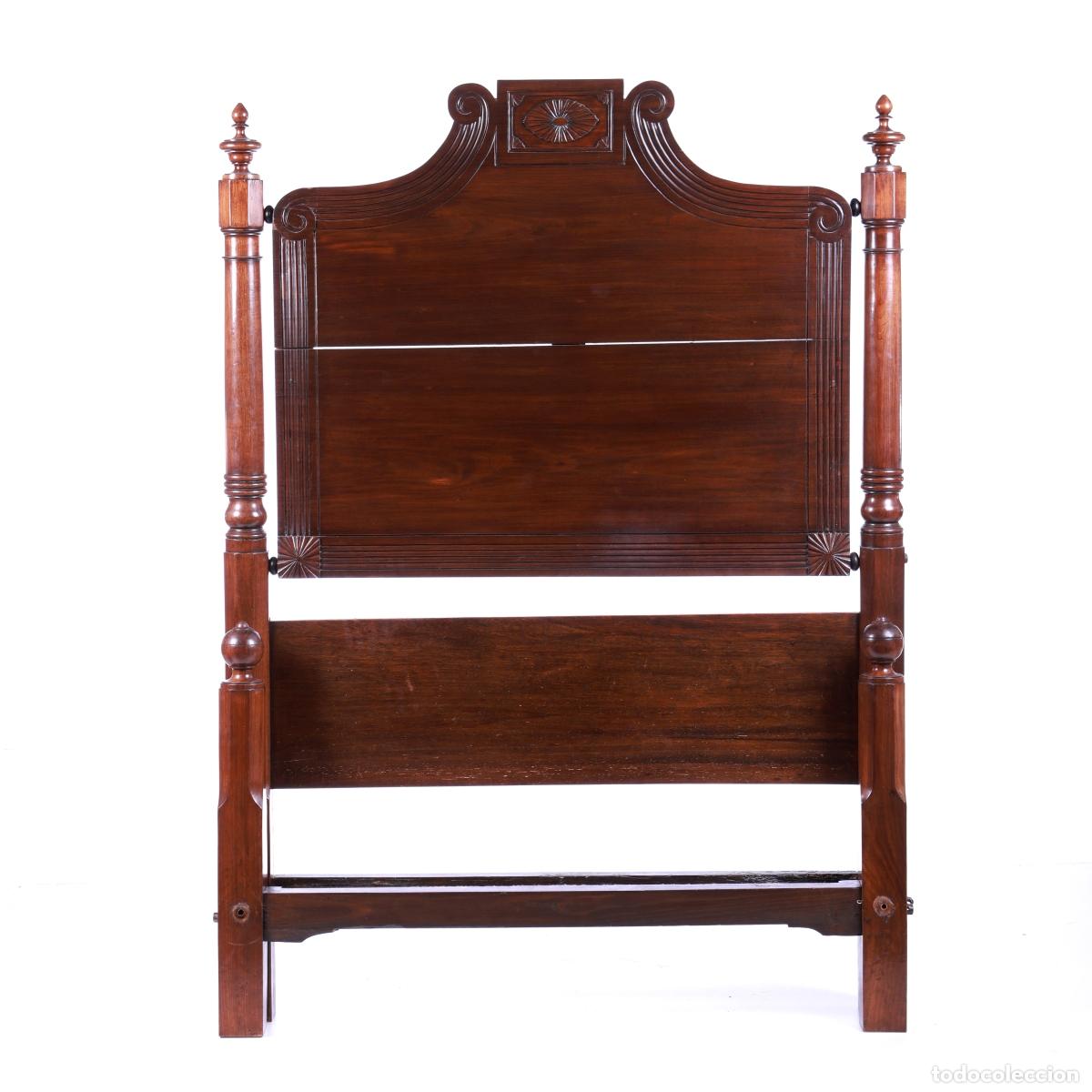 Antiquit&auml;ten: Cama doble King John V en madera vinh&aacute;tico - siglo XIX