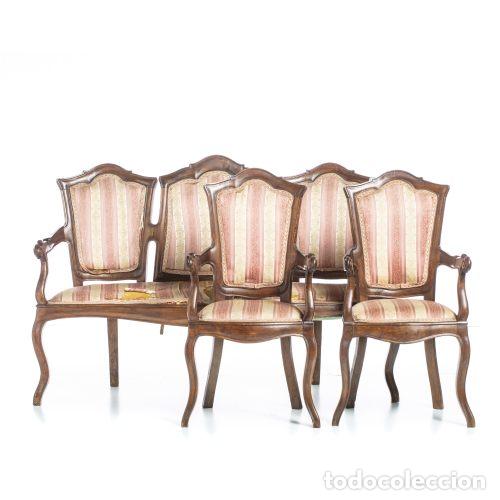 Antiquit&eacute;s: Sof&aacute; y dos sillones - siglo XIX
